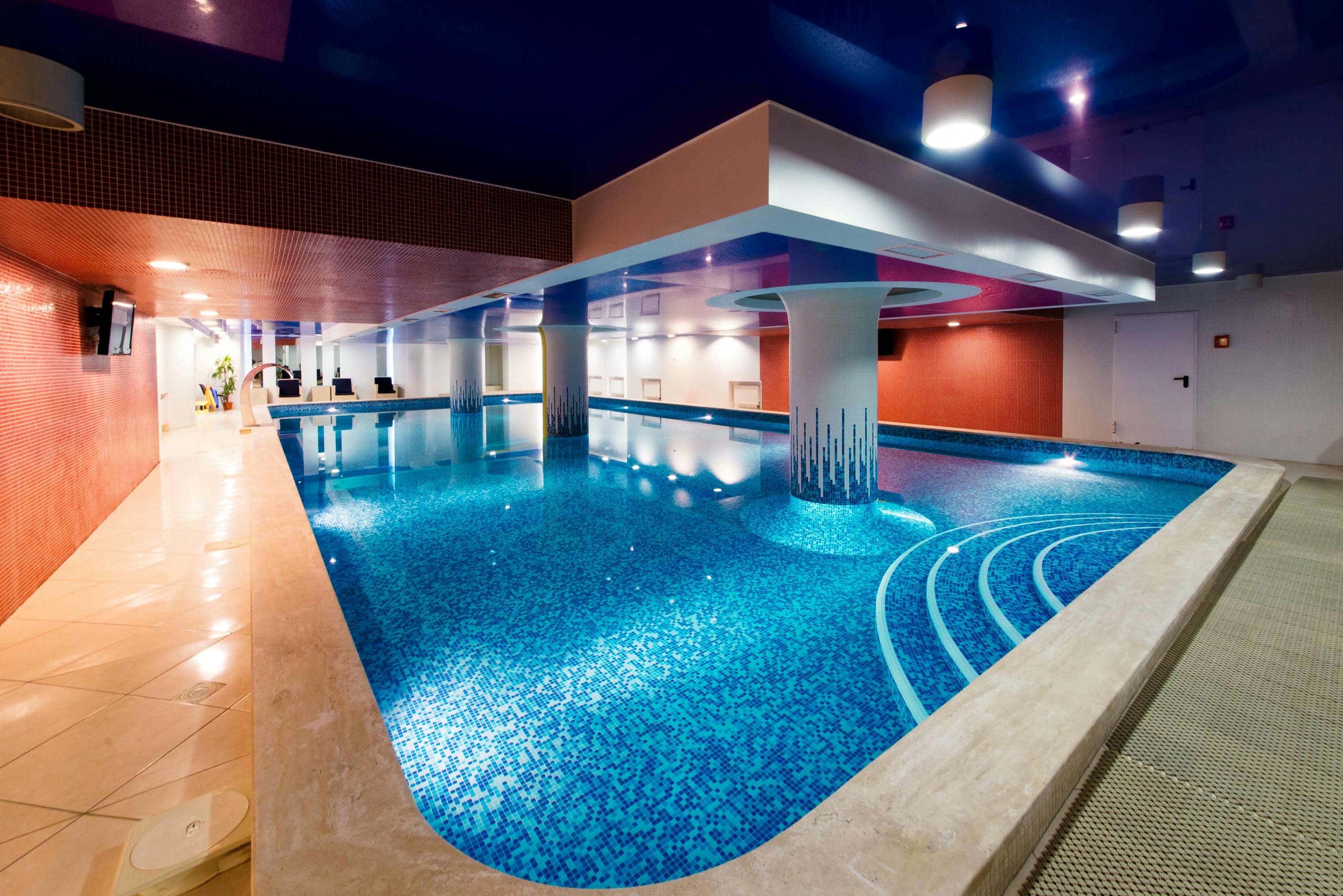 Poland Luxury Hotel Indoor Swimming Pool Led Lighting Project
